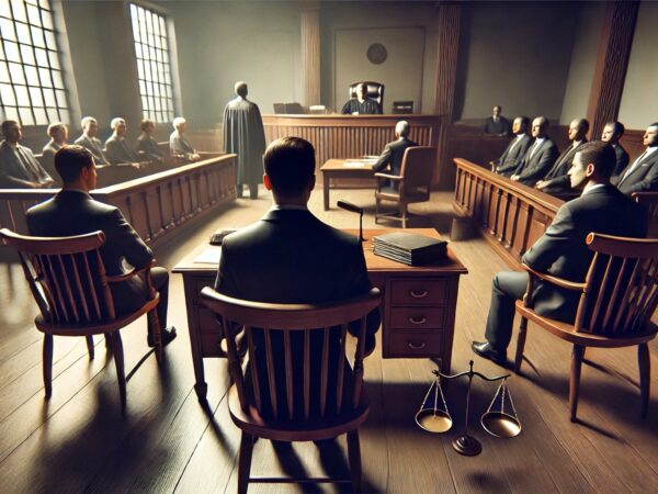 Reu de costas para os jurados anula o júri